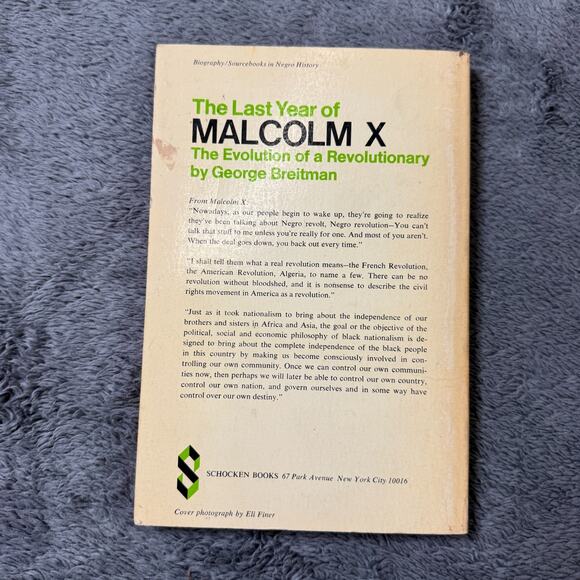 Last Year of Malcolm X: The Evolution of a Revolutionary PB George Breitman - Picture 2 of 6